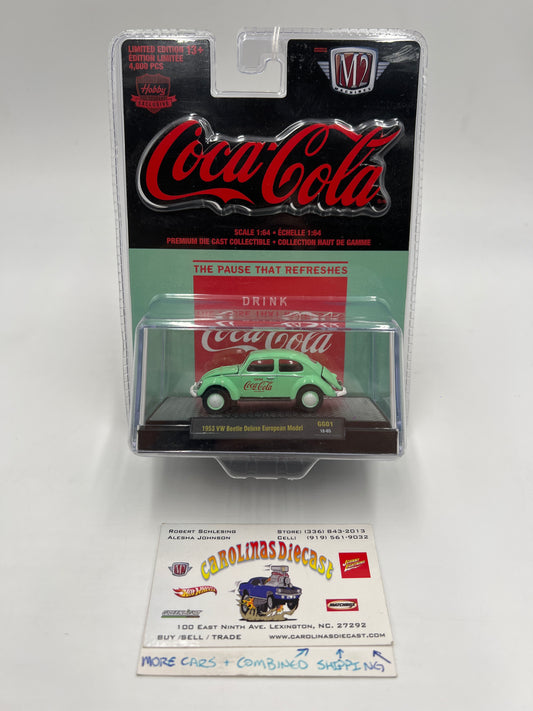 M2 Machines Hobby Exclusive Coca Cola 1953 VW Beetle Deluxe European Model Green GG01 203D