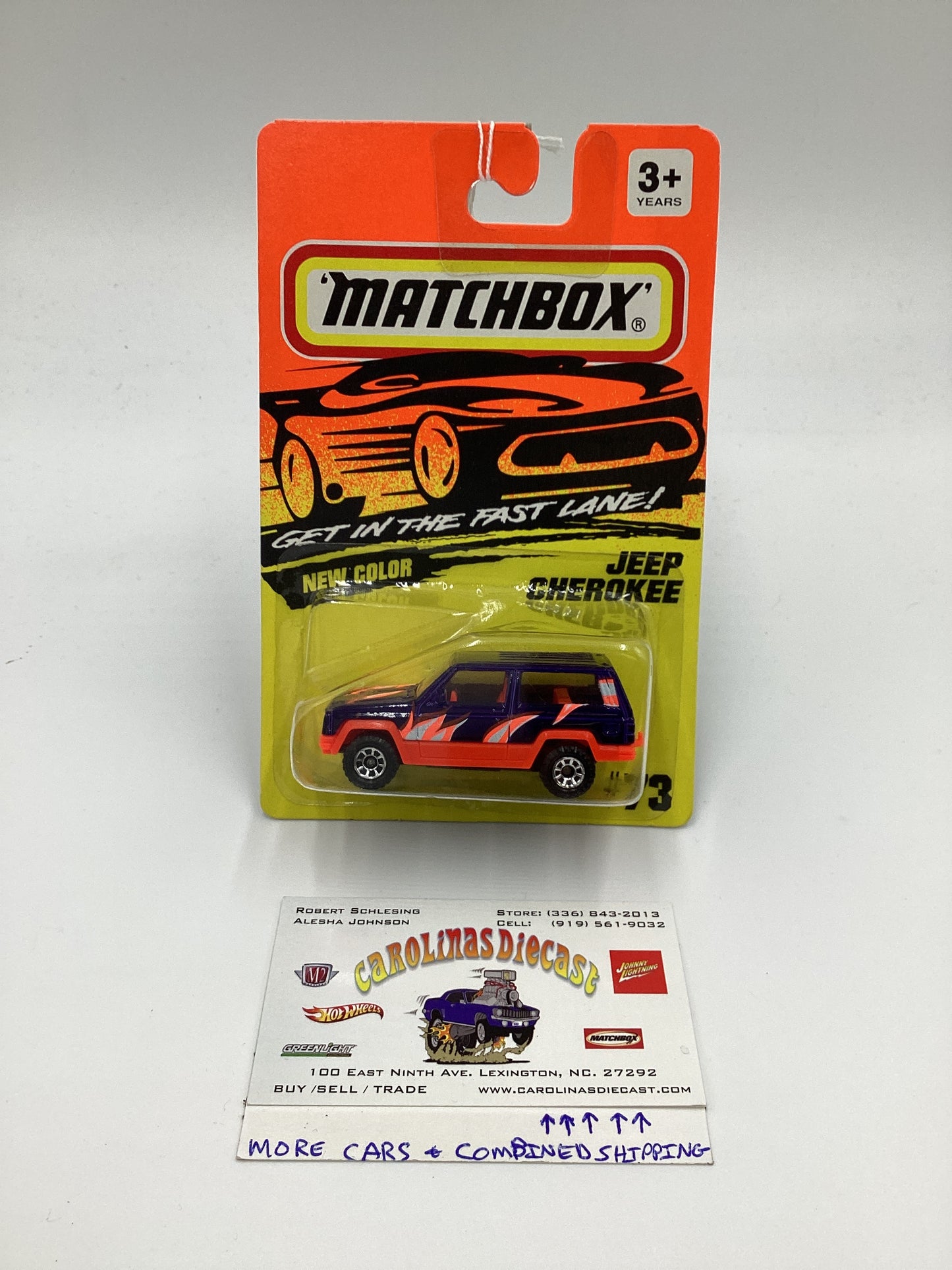 Matchbox Get In The Fast Lane #73 Jeep Cherokee Purple 209E