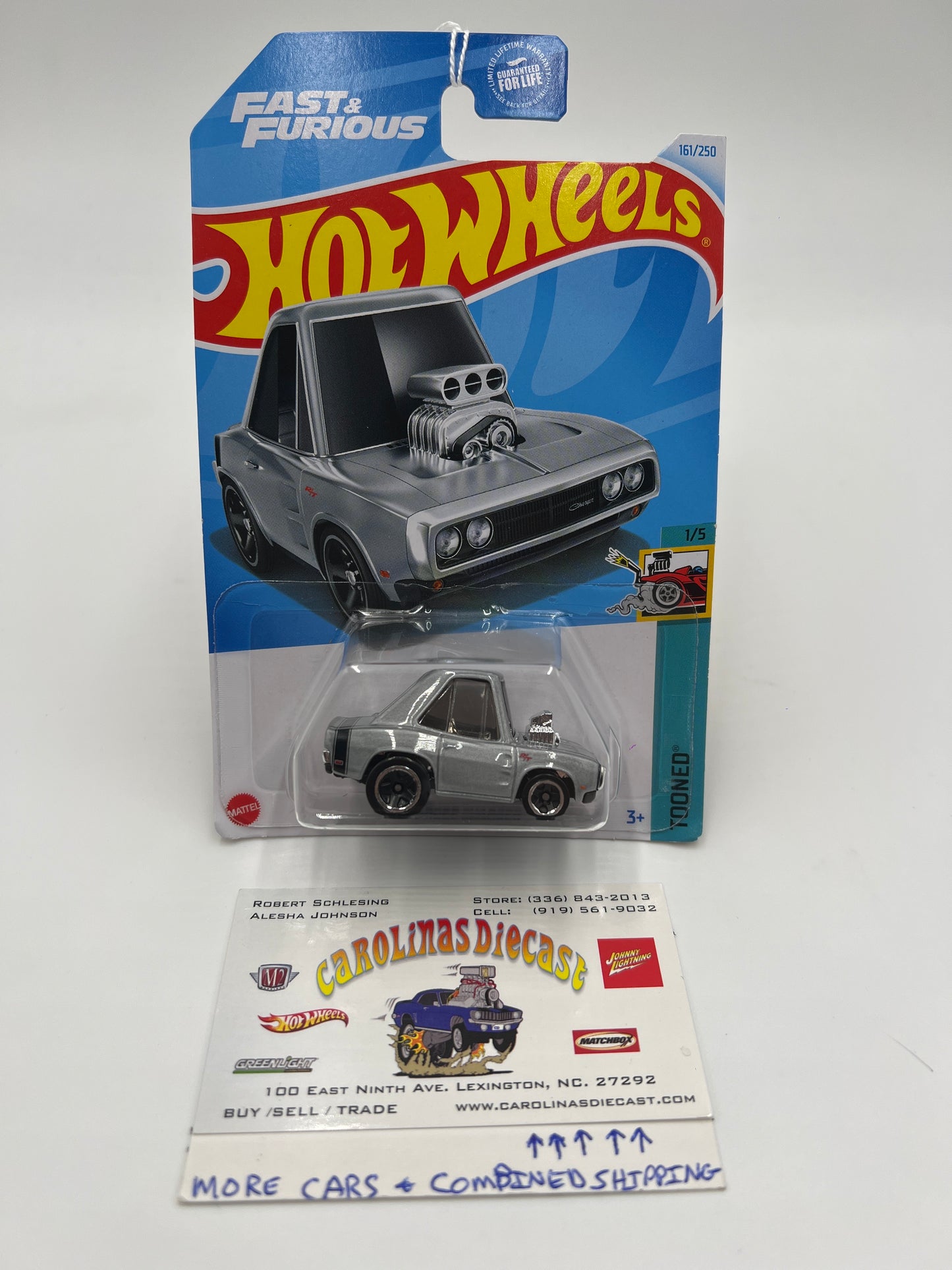 2024 Hot Wheels Q Case #161 Fast & Furious Tooned 70 Dodge Charger Silver 70G