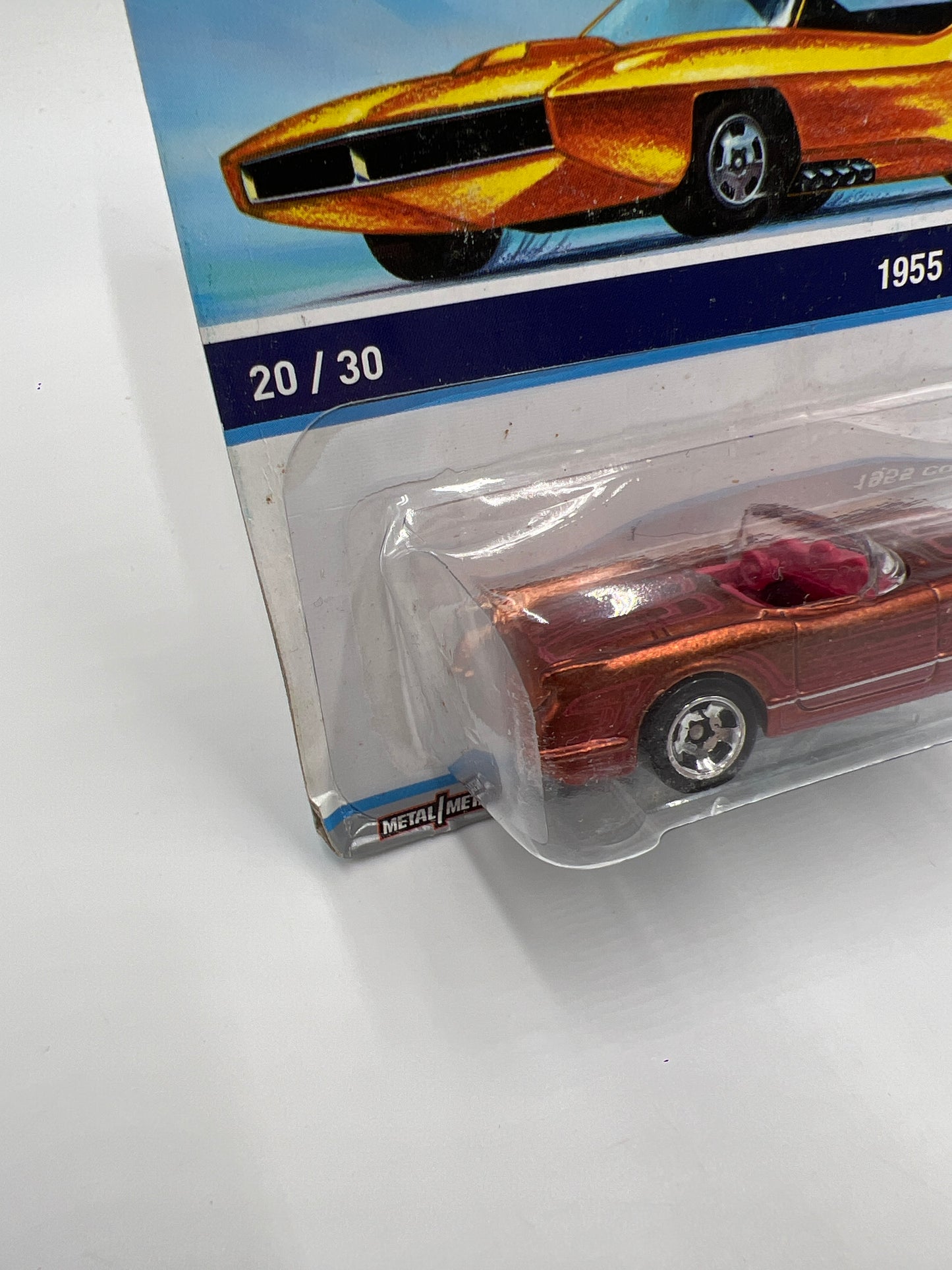 Hot Wheels Cool Classics #20 1955 Corvette Spectrafrost Copper Bad Card SR