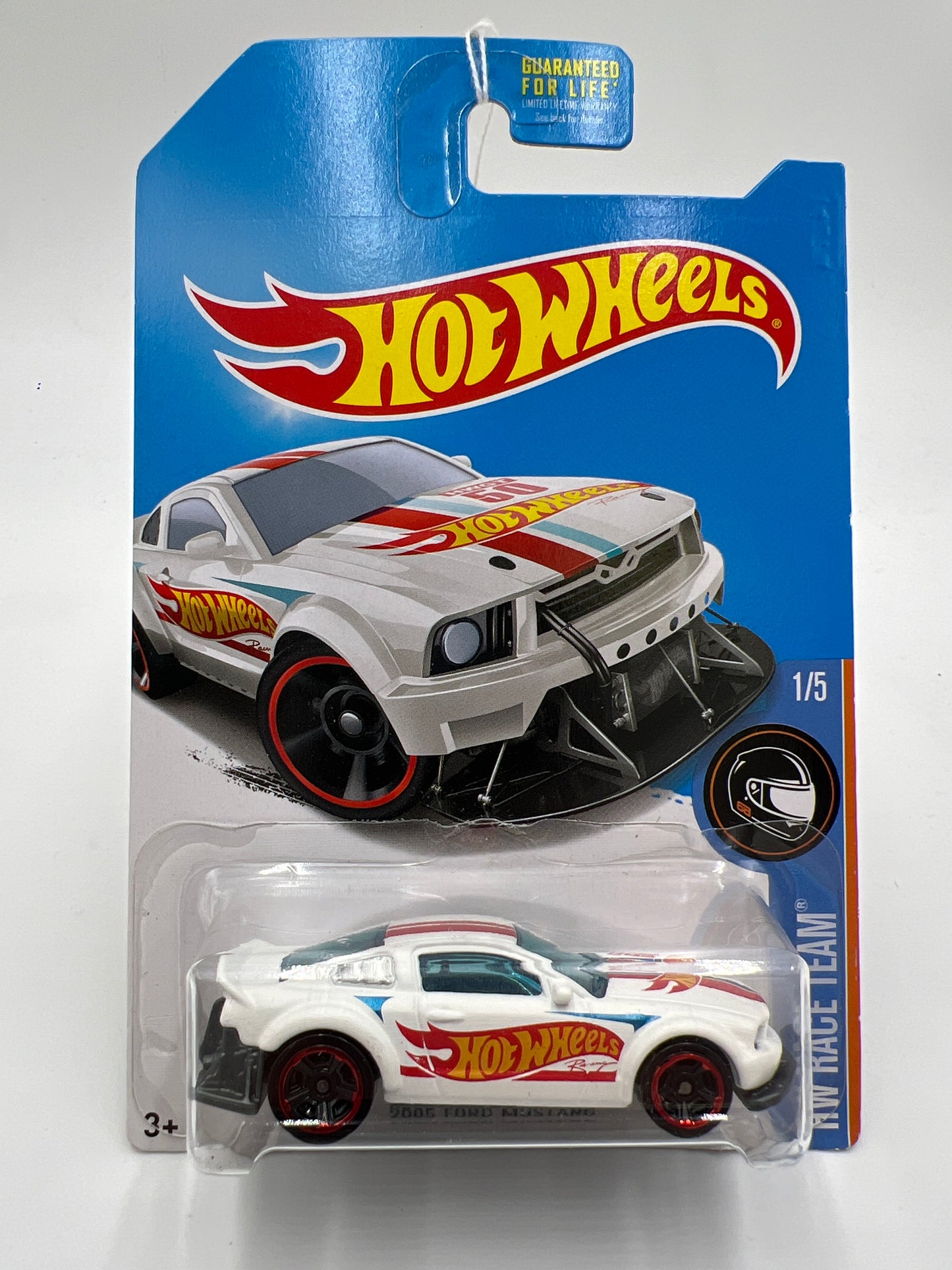 2017 Hot Wheels Kmart Exclusive HW Race Team 2005 Ford Mustang White 240F