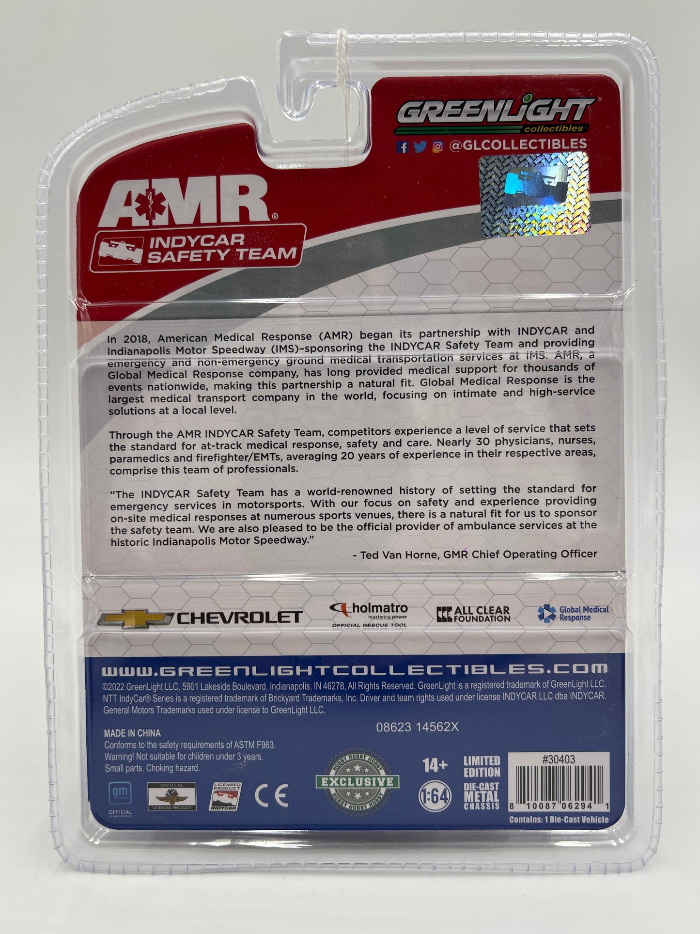 Greenlight Hobby Exclusive AMR Indycar Safety Team CHASE 2020 Chevrolet Silverado