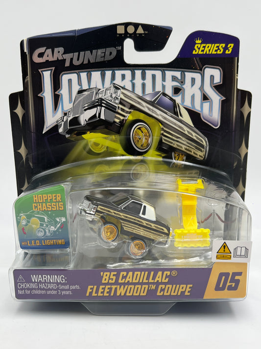 MGA Car Tuned Series 3 Show Glow Lowriders #5 85 Cadillac Fleetwood Coupe Black