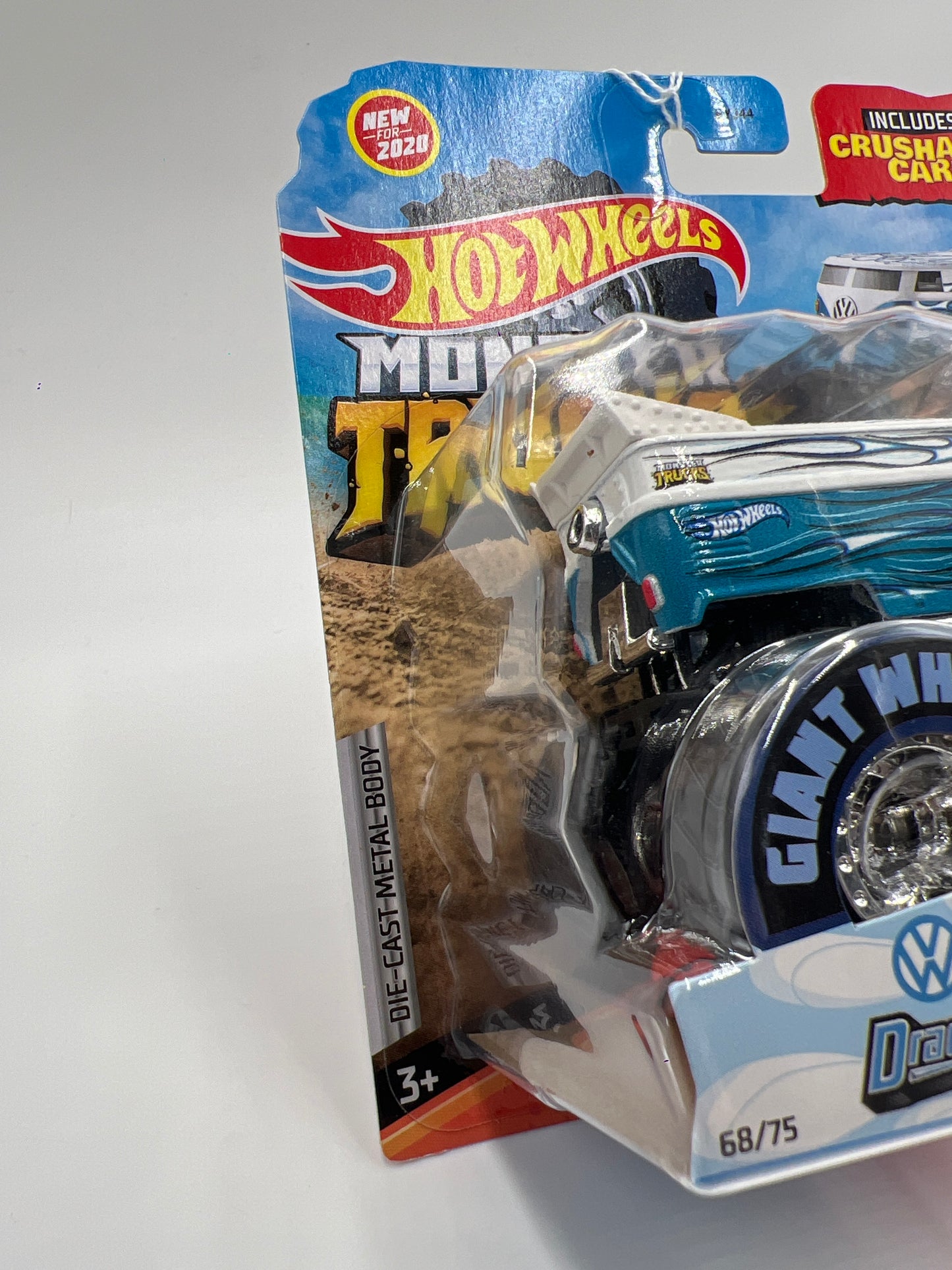 2020 Hot Wheels Monster Trucks HW Flames #68 VW Drag Bus 126F