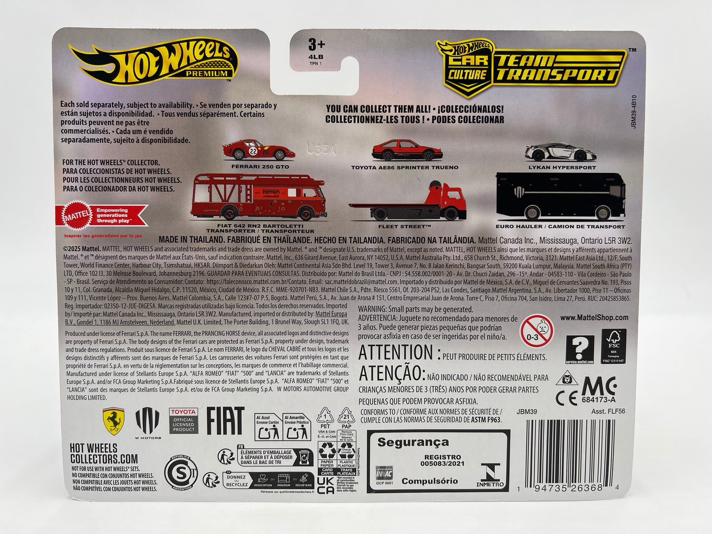2025 Hot Wheels Car Culture Team Transport #85 Lykan Hypersport & Euro Hauler 282D