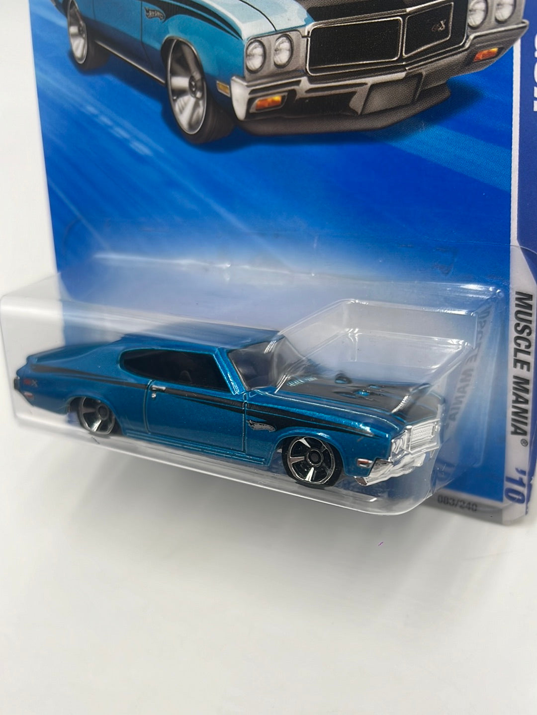 2010 Hot Wheels Muscle Mania ‘70 Buick GSX Blue 83/240 58D