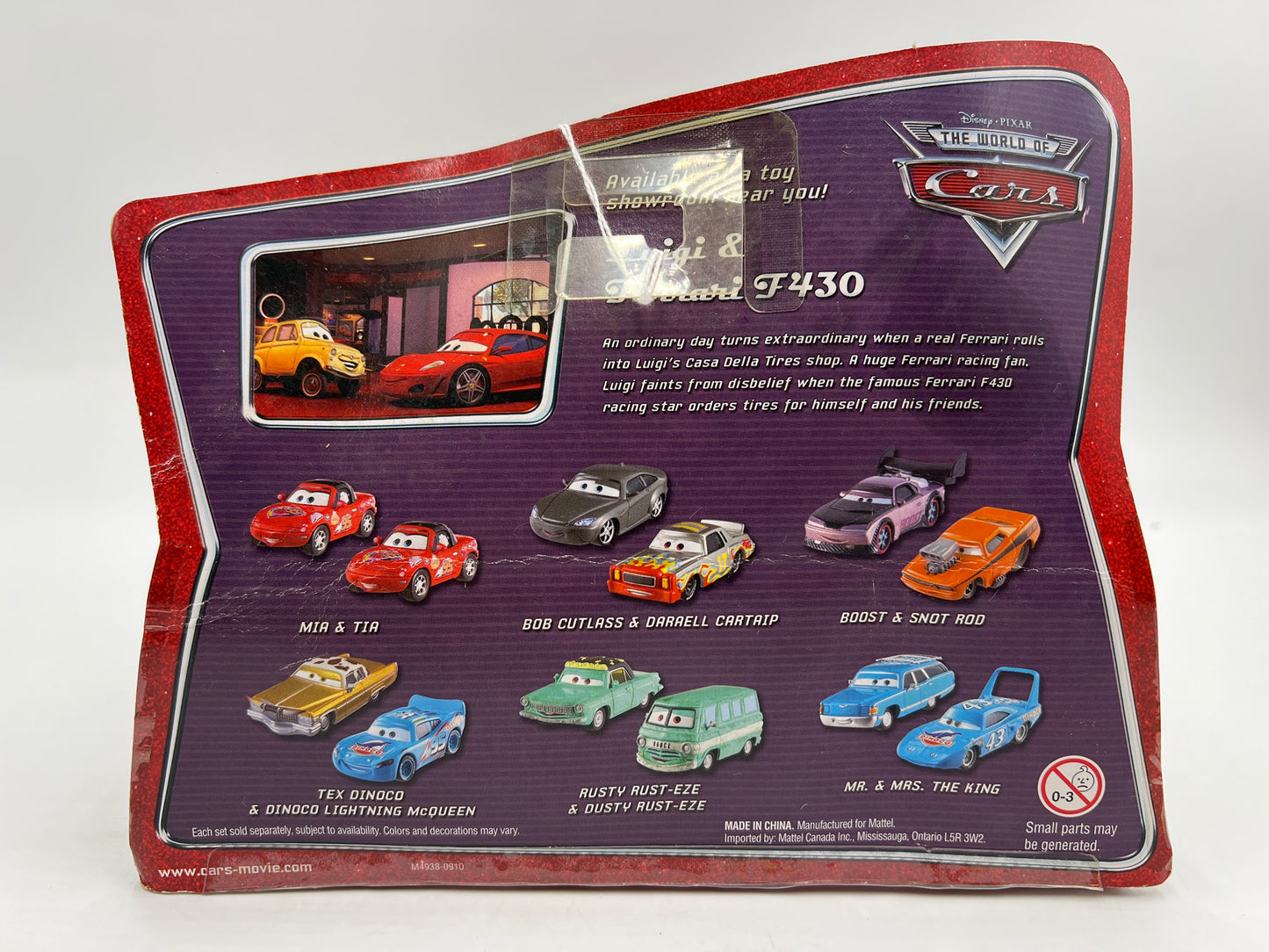 Disney Pixar The World Of Cars 2 Pack Movie Moments Luigi & Ferrari F430 142D