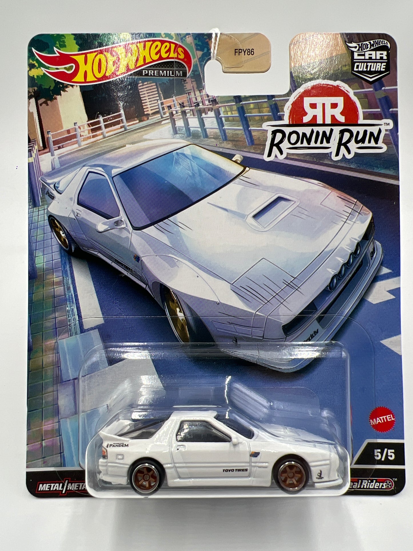 2022 Hot Wheels Ronin Run #5 Mazda RX7 FC Pandem White 243C