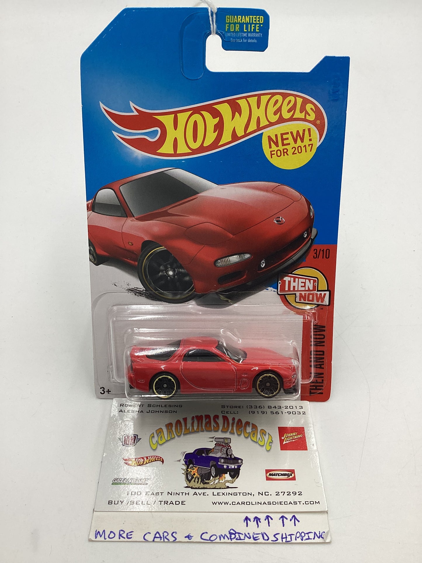 2017 Hot Wheels Then and Now 95 Mazda RX-7 Red Kmart Exclusive 234C