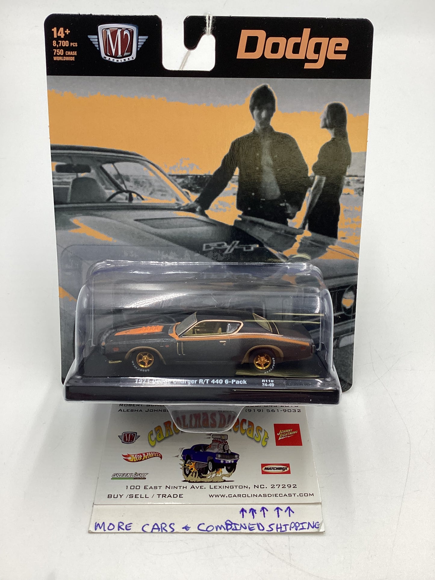 M2 Machines 1971 Dodge Charger R/T 440 6-Pack Gray R118 Chase