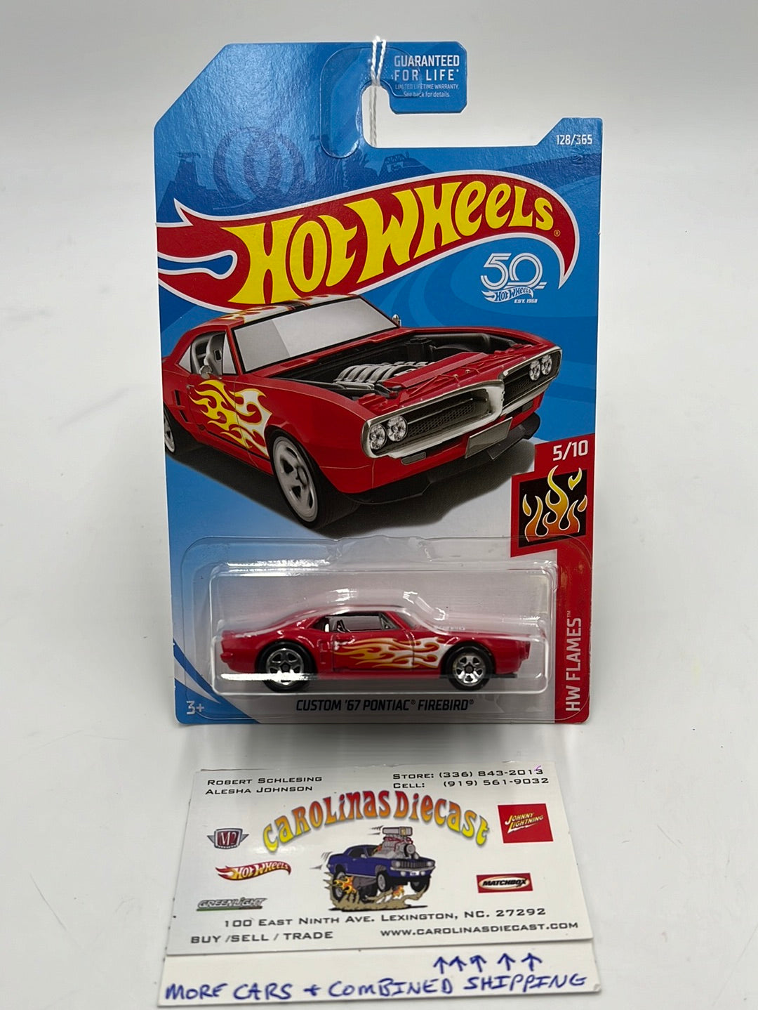 2018 Hot Wheels #128 Custom 67 Pontiac Firebird Red 37C