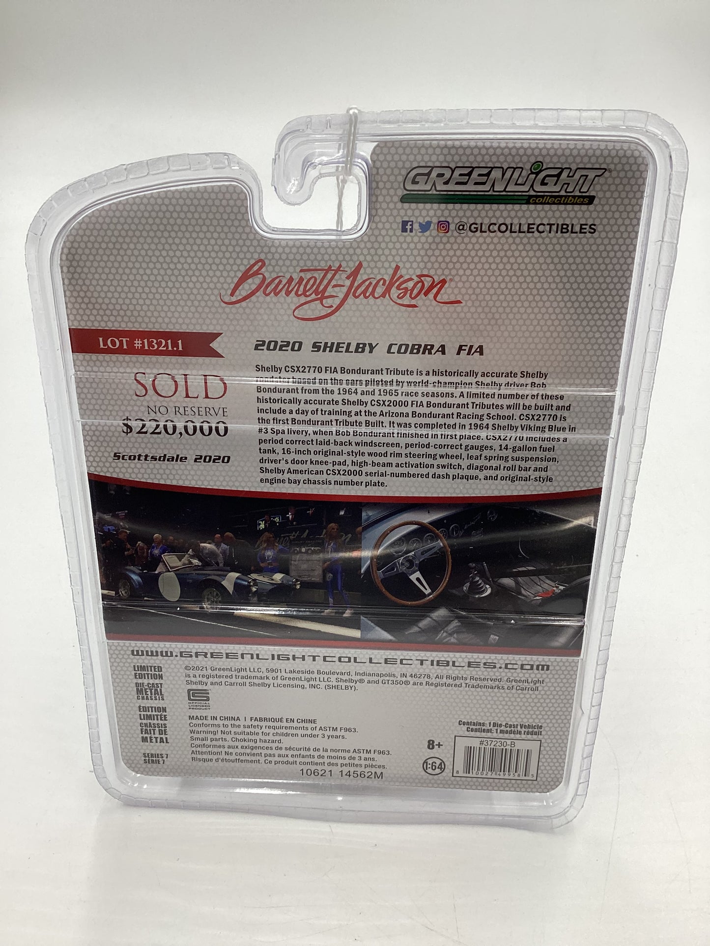 GL Barret Jackson Series 7 2020 Shelby Cobra FIA Blue 179F