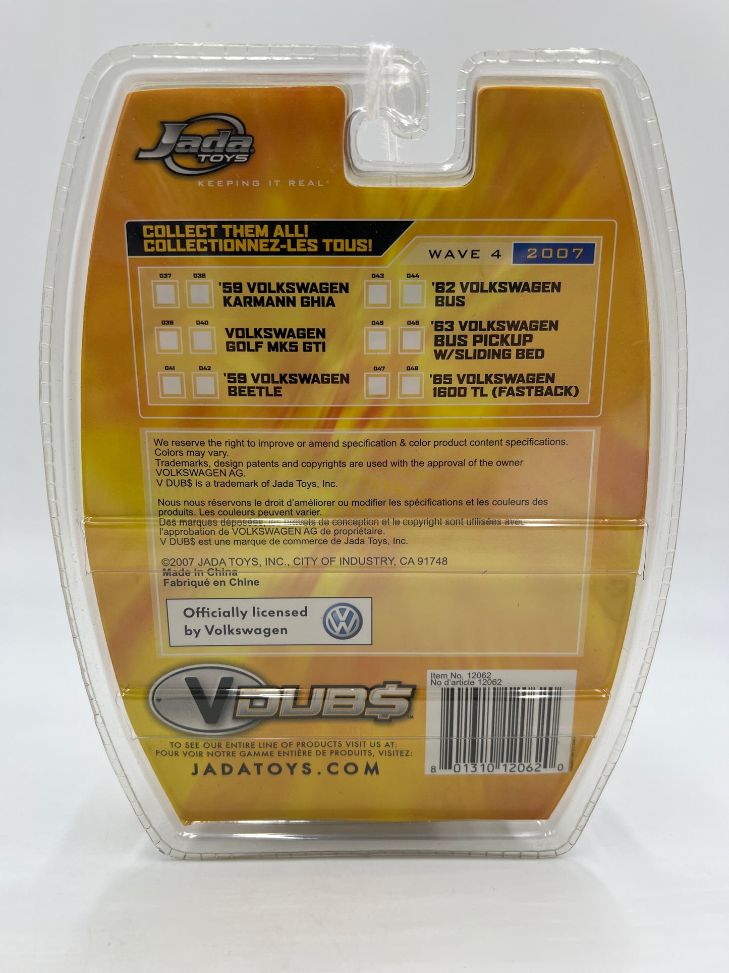 2006 Jada Toys V-Dubs Wave 4 #41 59 Volkswagen Beetle Purple 182D