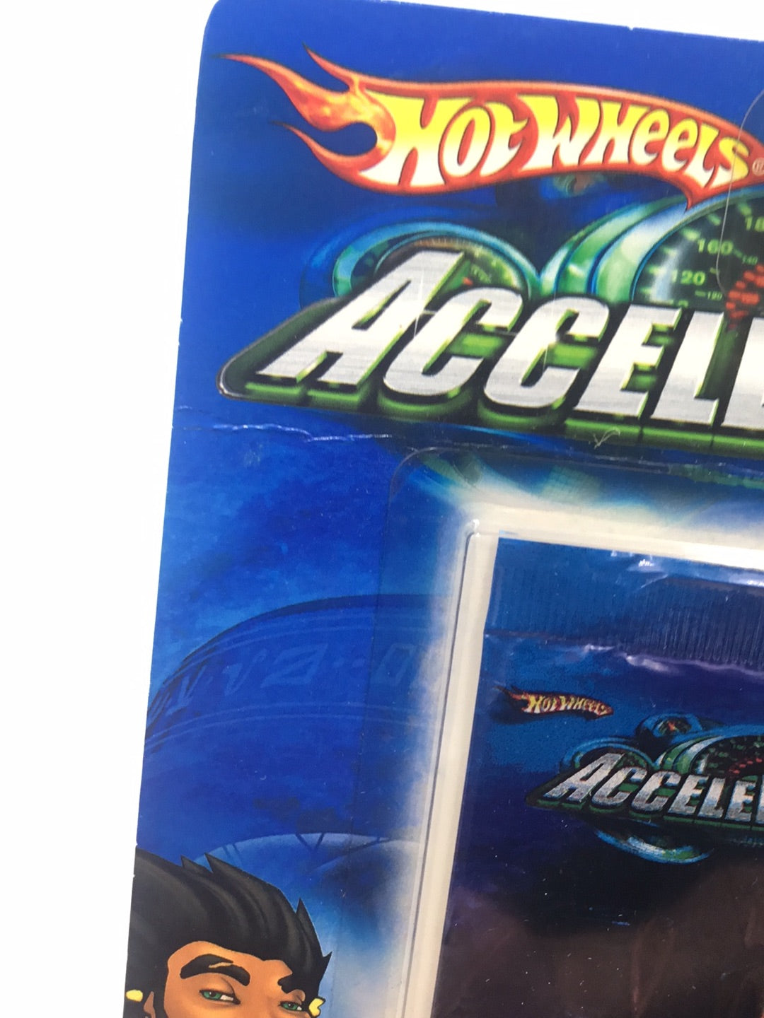 Hot wheels Acceleracers Metal Maniacs Hollowback 5 of 9 international card (Bad card)