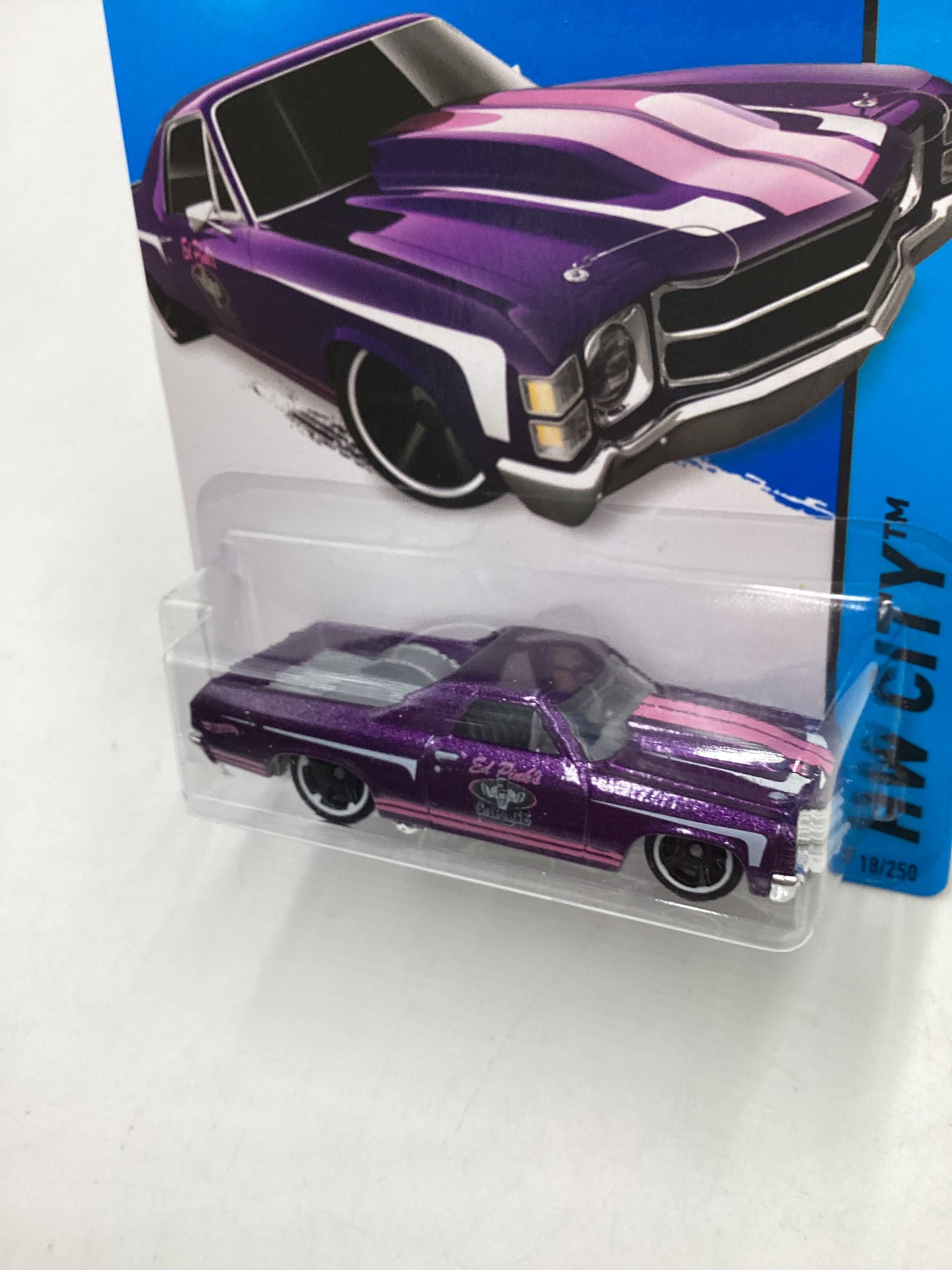 2015 Hot wheels HW City #18 71 El Camino Purple 15G