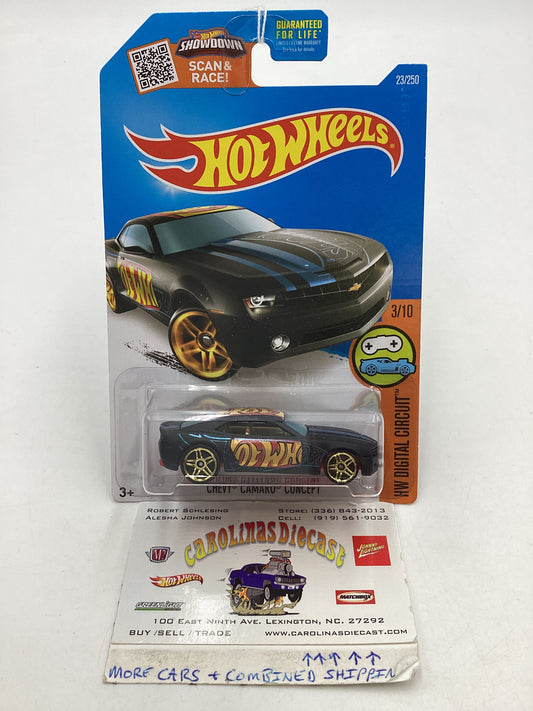 2016 Hot wheels #23 Black Chevy Camaro Concept 18H