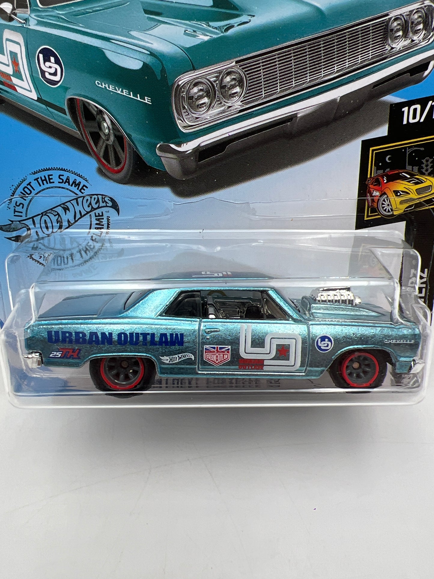2020 Hot Wheels Super Treasure Hunt #247 64 Chevy Chevelle SS Light Blue W/Protector Bad Card