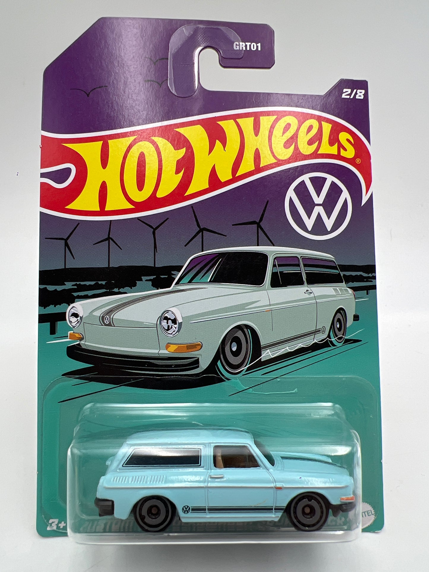 Hot Wheels Volkswagen Series #2 Custom 69 Volkswagen Squareback Light Blue 157D