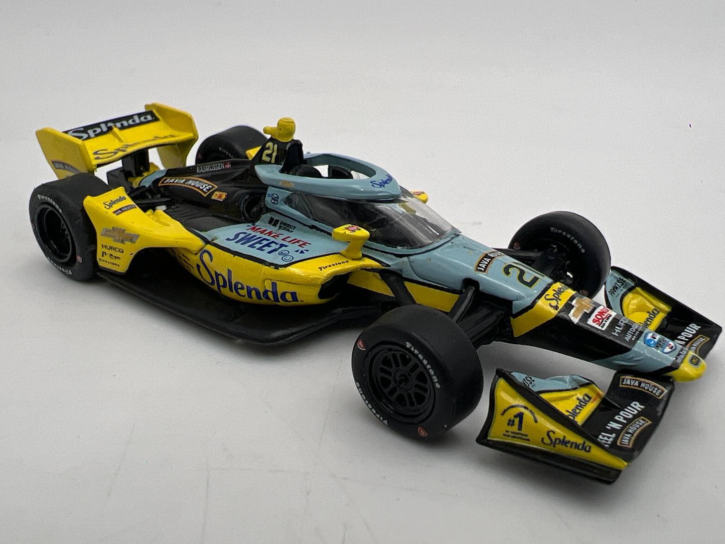 IXO Models 1/64 NTT Indycar Series Christian Rasmussen #21 Splenda