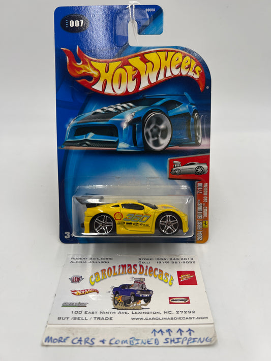 2004 Hot Wheels First Editions #007 Tooned Ferrari 360 Modena Yellow