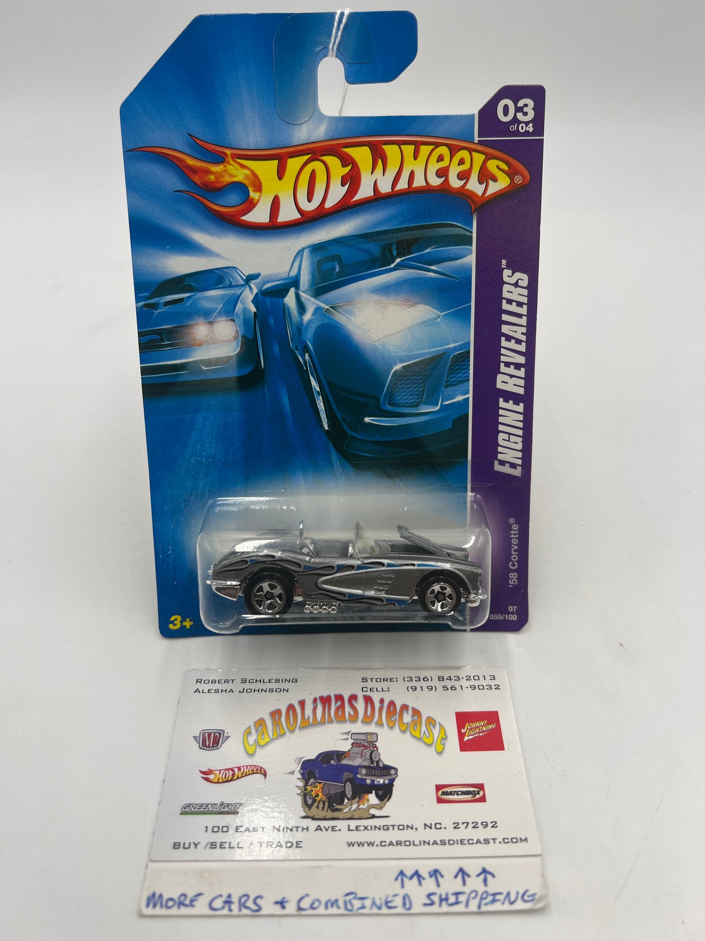 2007 Hot Wheels Engine Revealers #059 58 Corvette Silver 6D