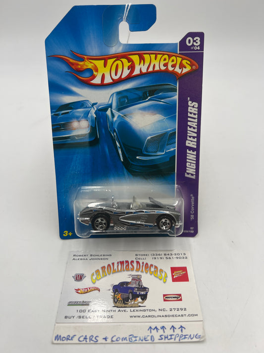 2007 Hot Wheels Engine Revealers #059 58 Corvette Silver 6D