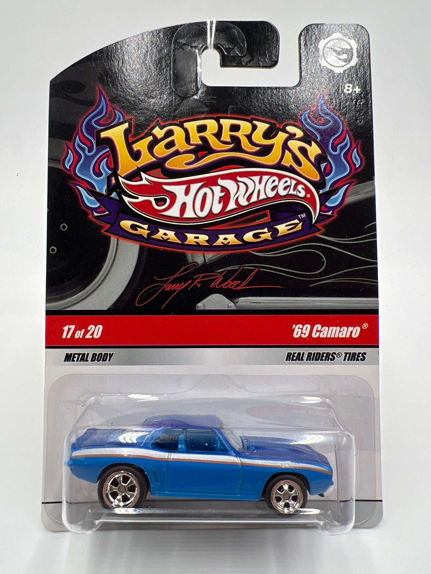 Hot Wheels Premium Larrys Garage #17 CHASE 69 Camaro Blue (SR)