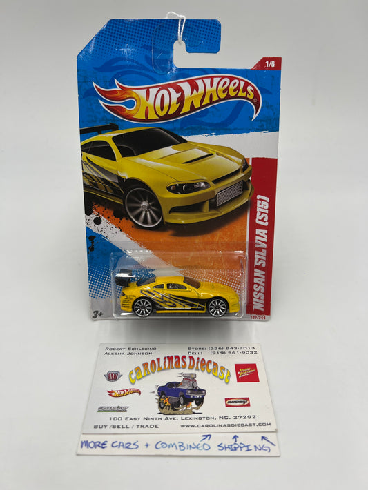 2011 Hot Wheels Thrill Racers Highway #187 Nissan Silvia S15 Yellow 82A