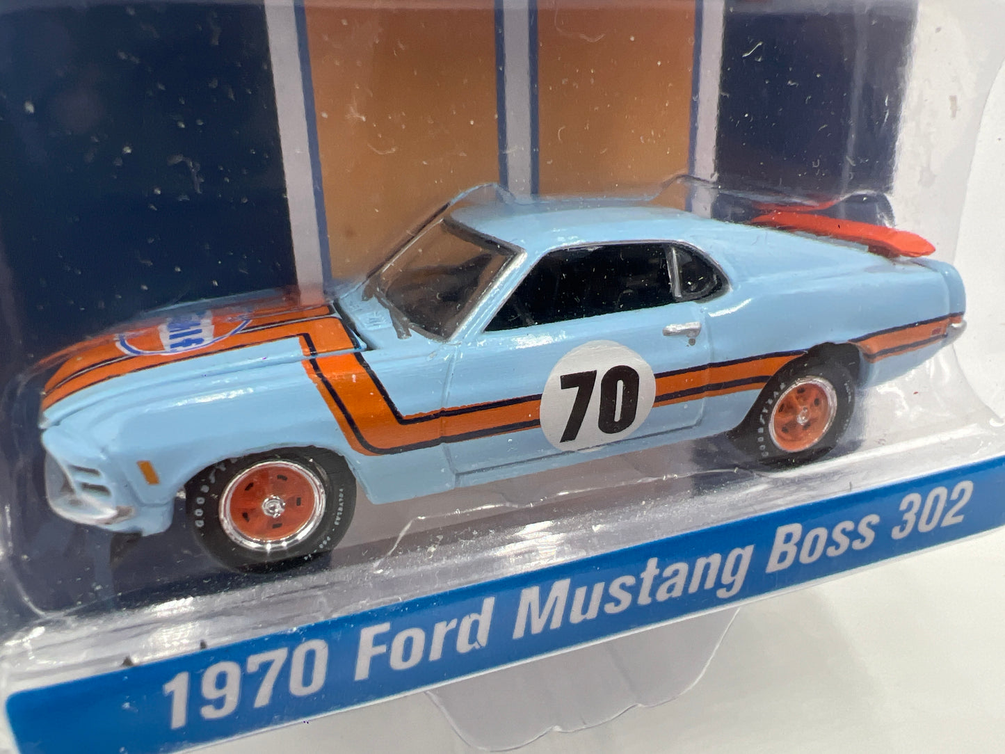 Johnny Lightning Release 3 Gulf 2 Pack 2005 Ford GT & 1970 Ford Mustang Boss 302