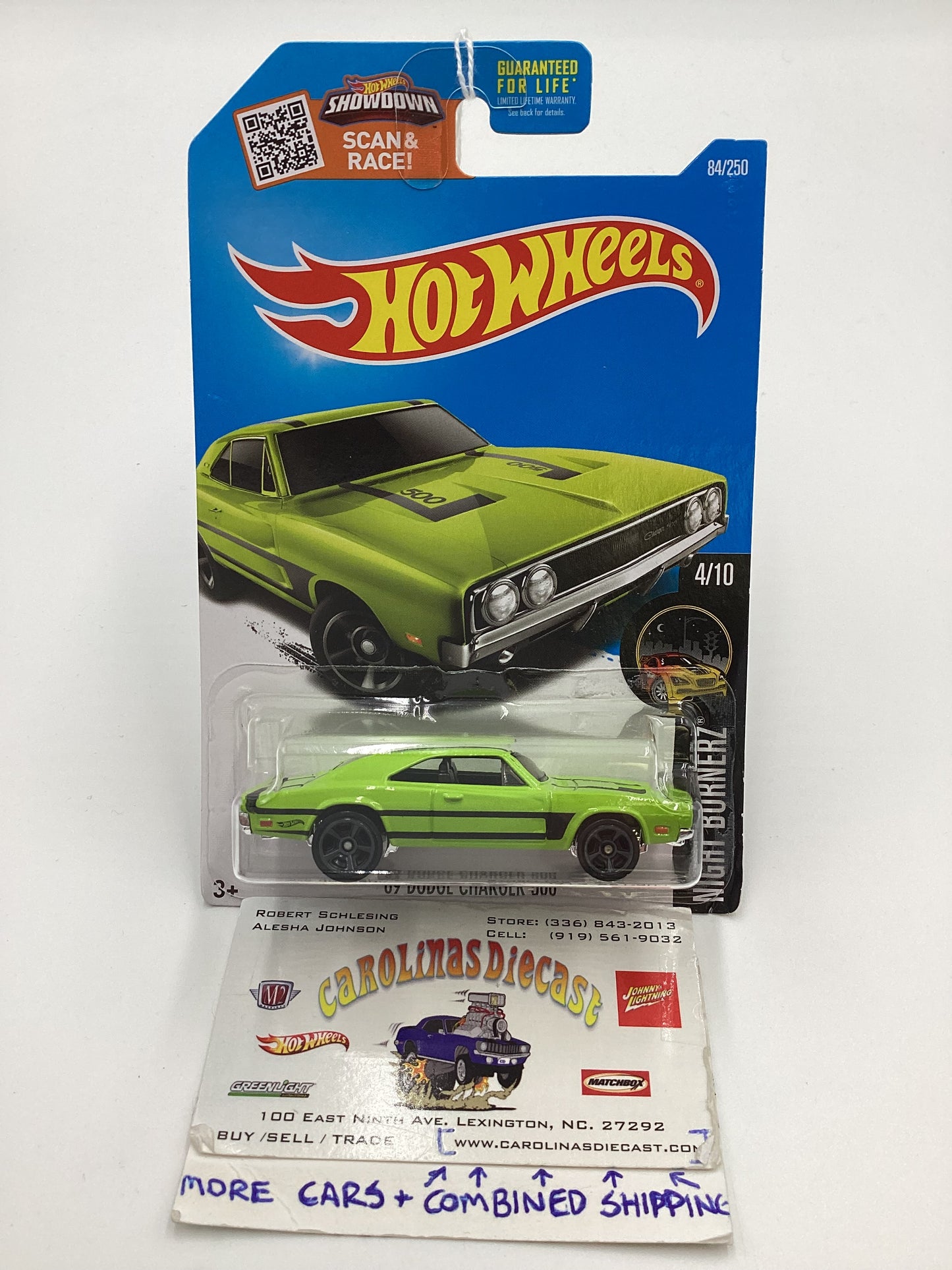 2019 Hot wheels #84 69 Dodge Charger 500 Light Green