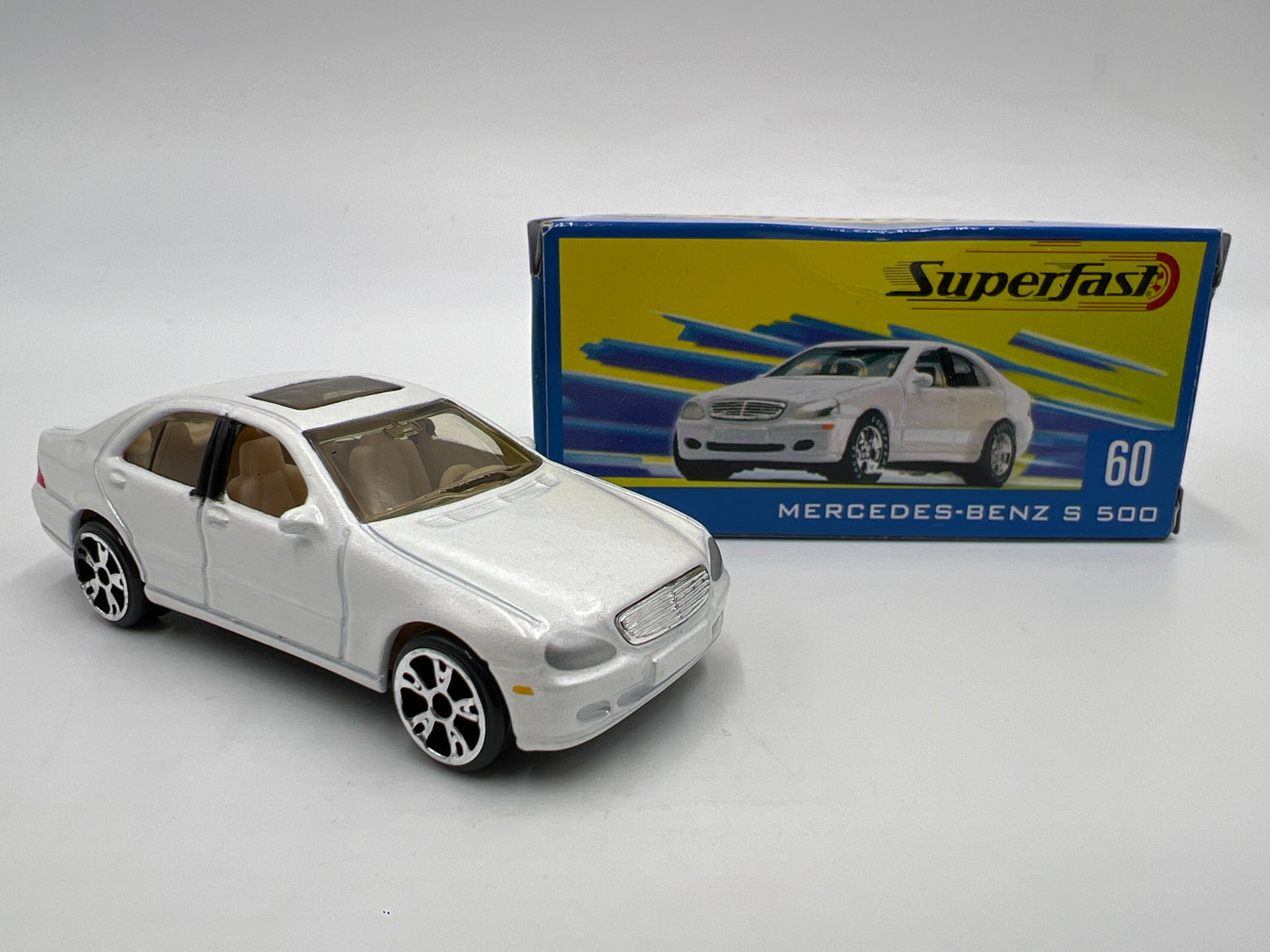 Matchbox 1/64 Superfast #60 Mercedes-Benz S 500 White Loose