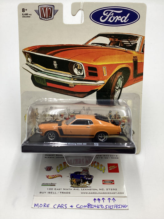 M2 Machines Auto Driver 1970 Ford Mustang Boss 302 Orange R74 192C