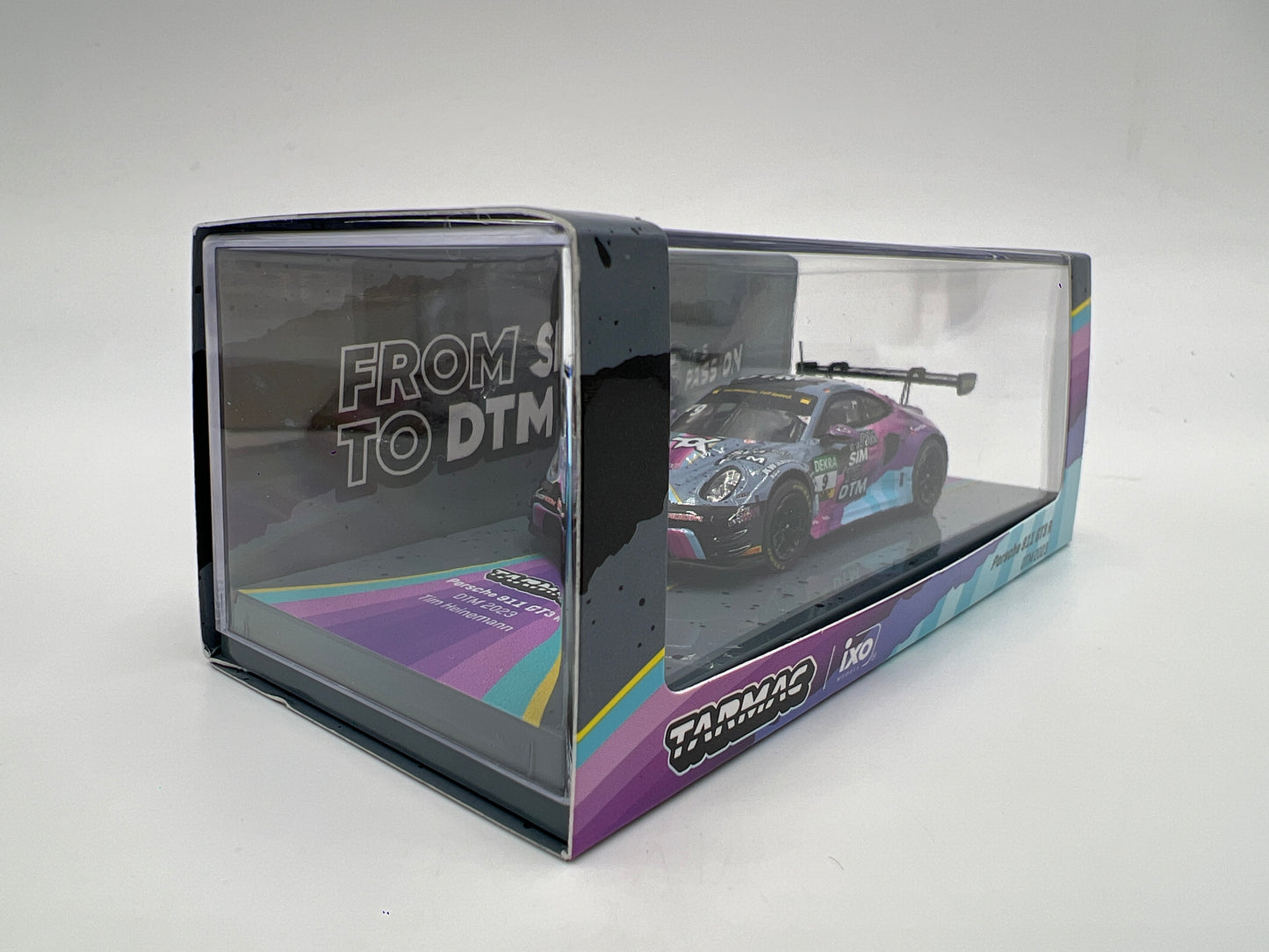 Tarmac Works x IXO Models Hobby64 SIM To DTM 2023 #9 Porsche 911 GT3 R