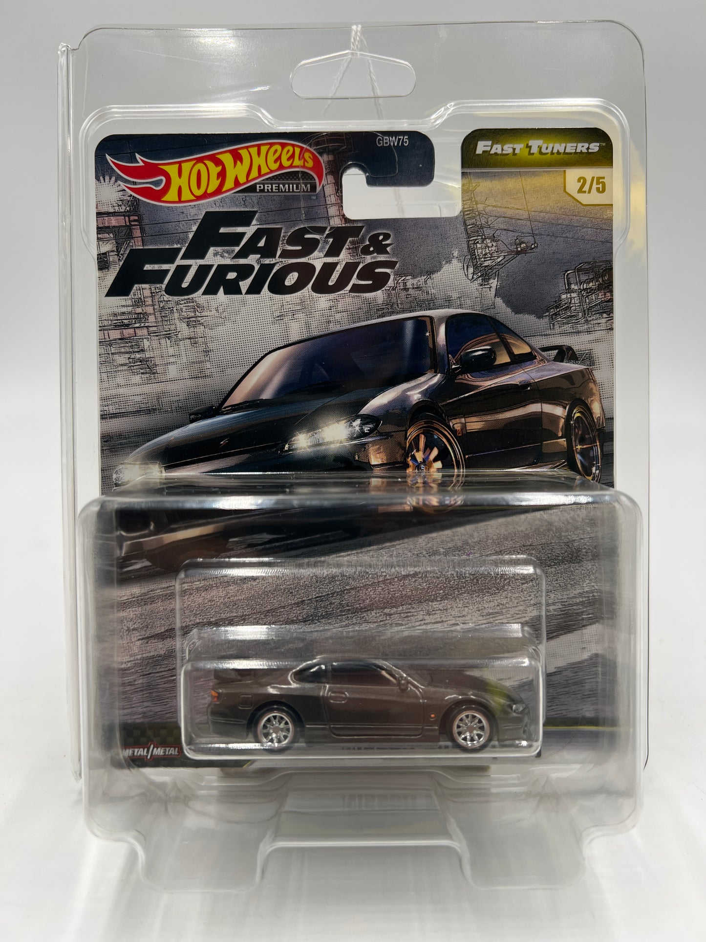 Hot Wheels Fast & Furious Fast Tuners #2 Nissan Silvia S15 Gray W/Protector