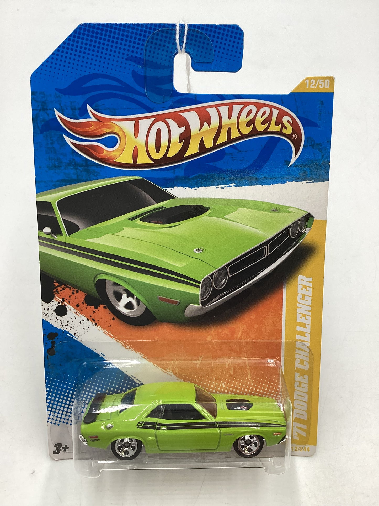 2011 Hot Wheels #12 71 Dodge Challenger Green 46H