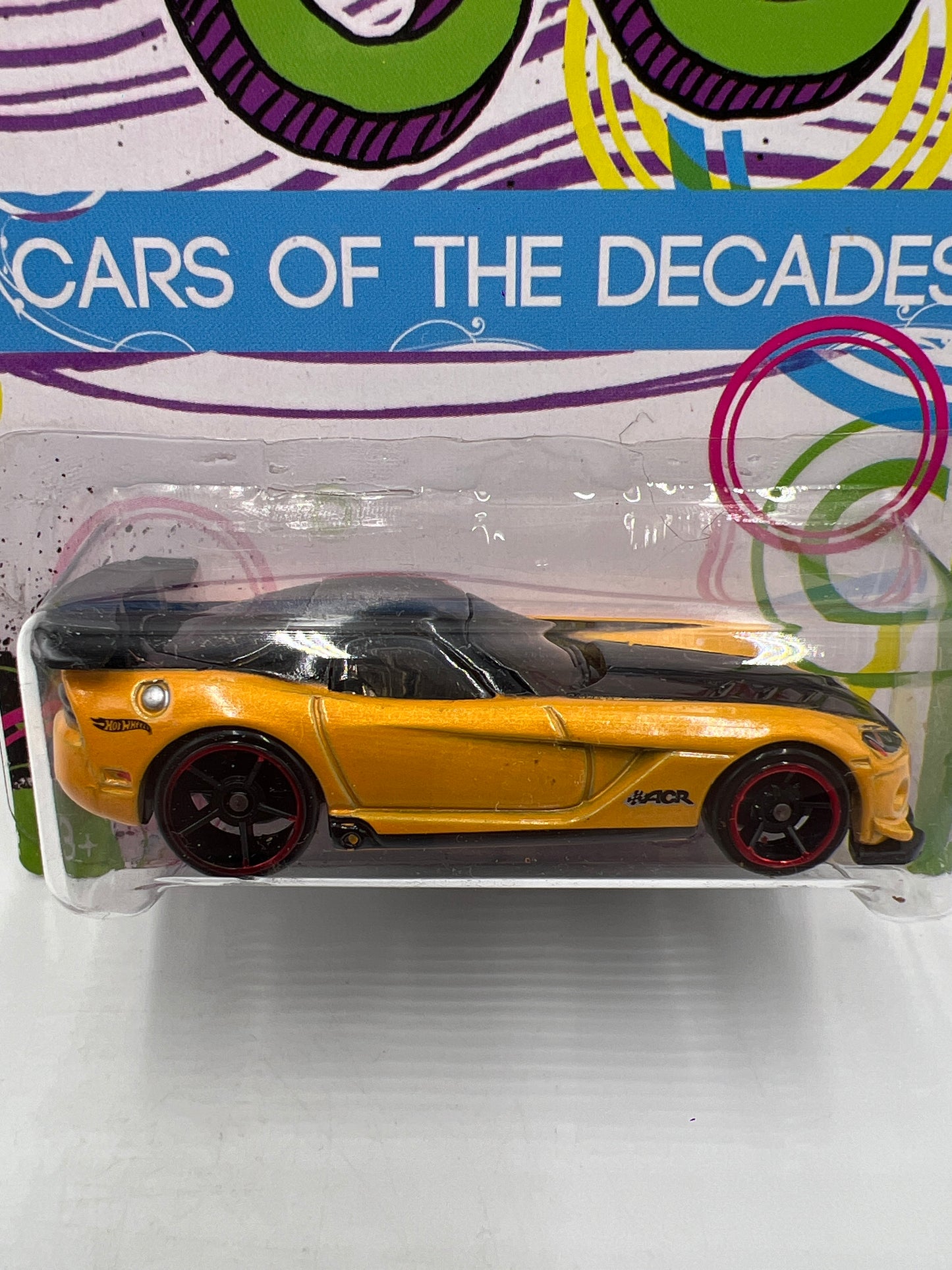 Hot Wheels Cars of the Decades The 00s #31 Dodge Viper SRT10 ACR Yellow W/Protector
