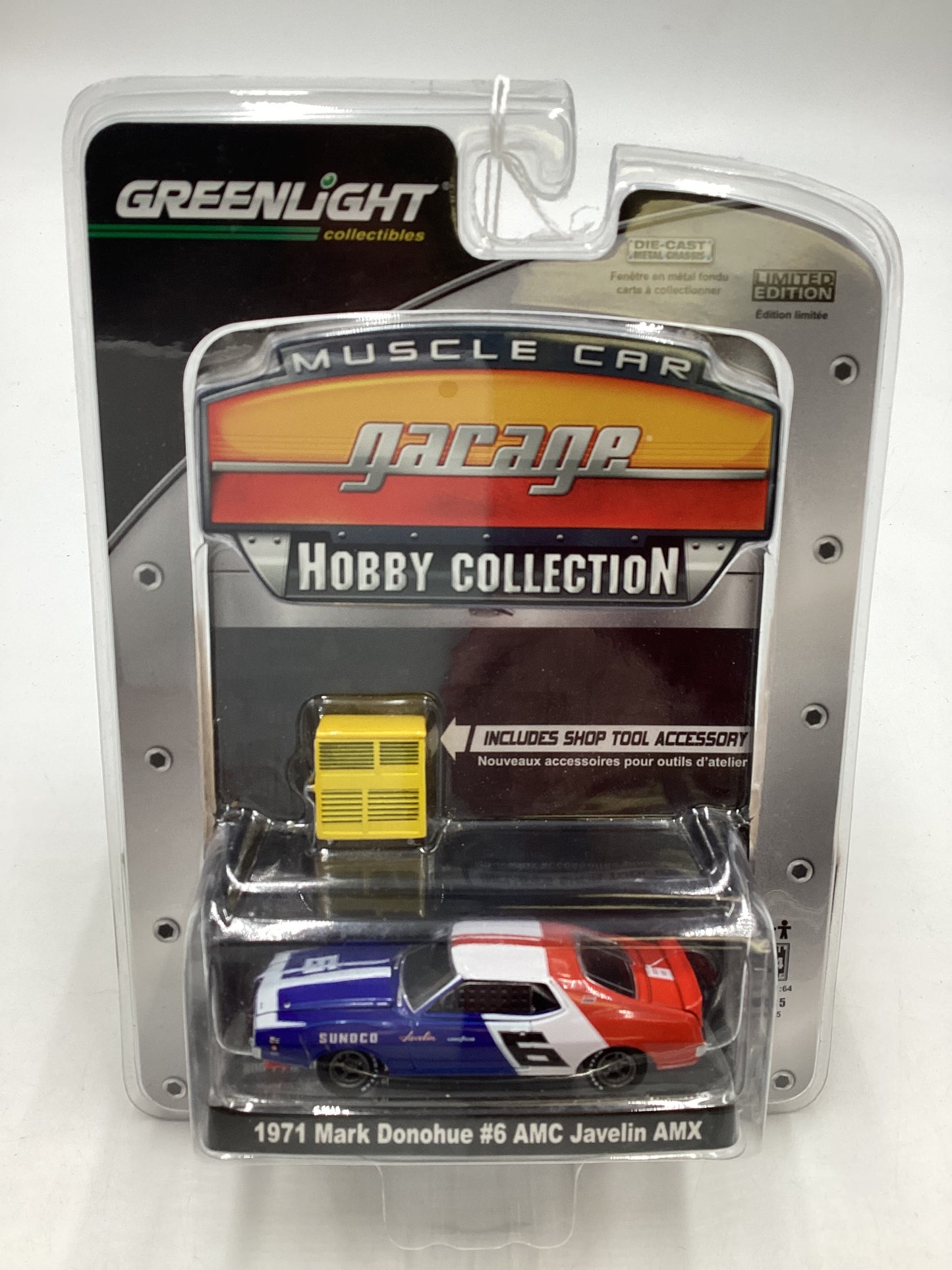 Greenlight GL Muscle Car Garage Hobby Collection Series 5 1971 Mark Donohue #6 AMC Javelin AMX