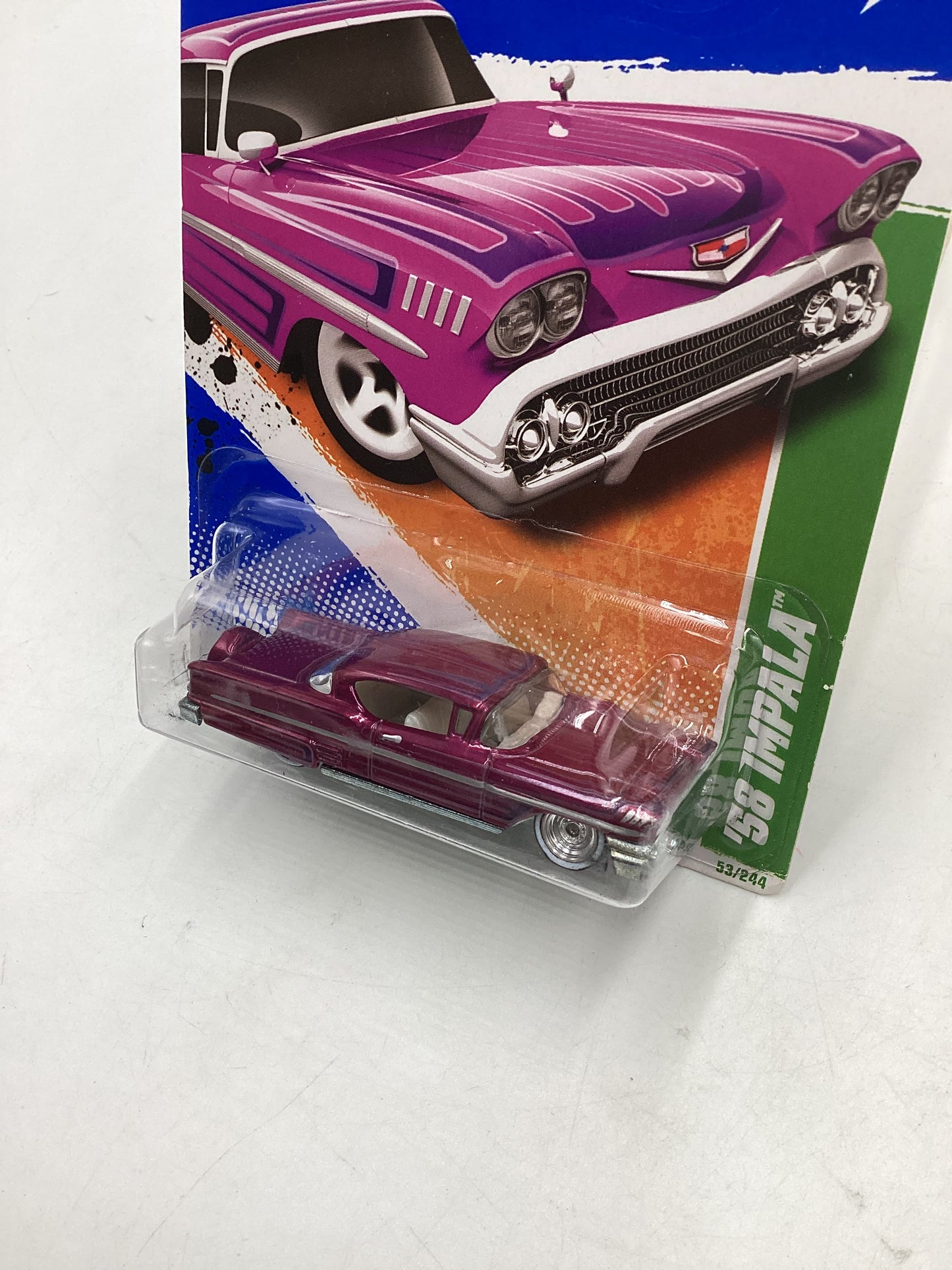 2011 Hot wheels Super Treasure Hunt #53 58 Impala W/ Protector