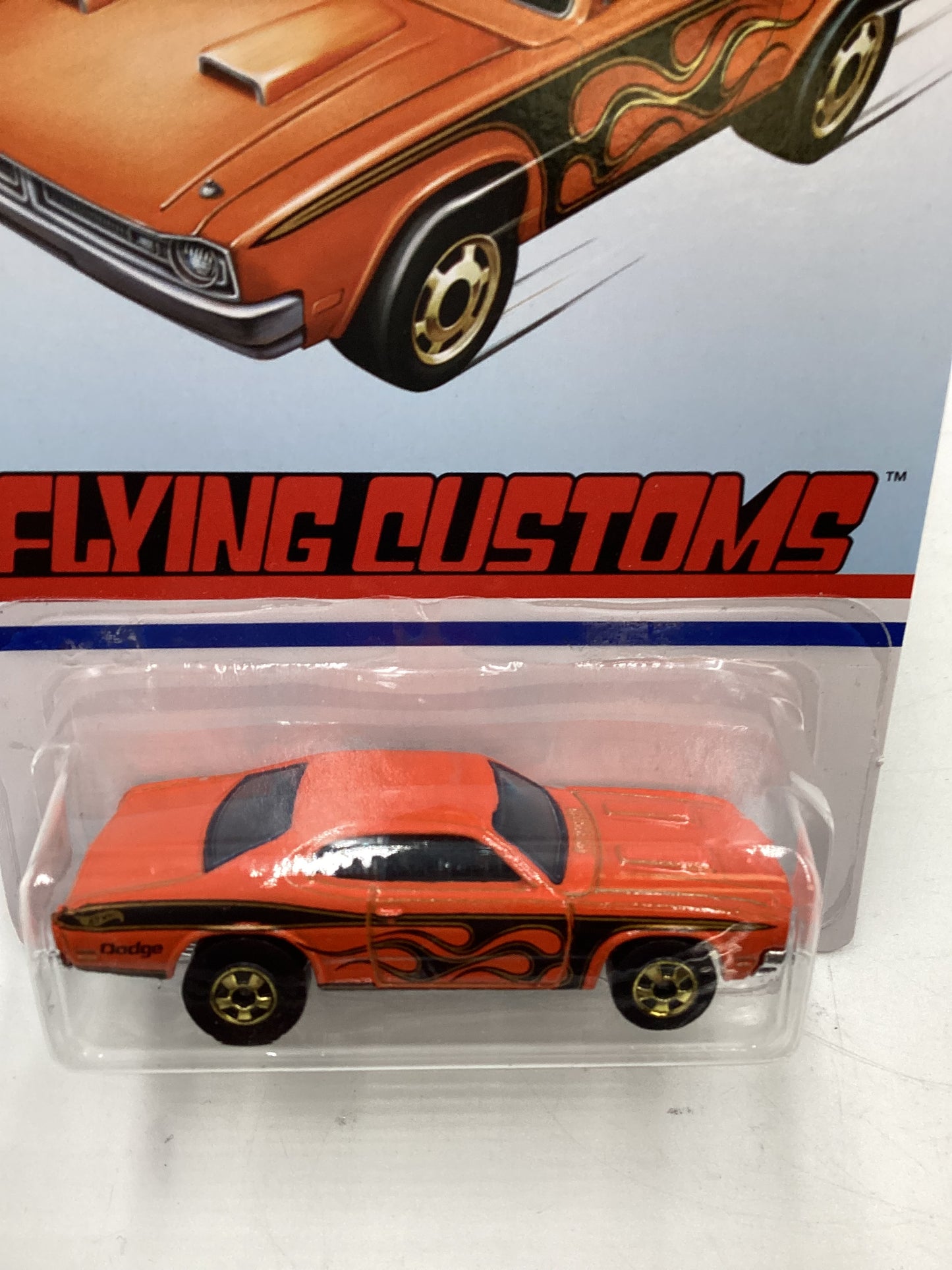 Hot Wheels Target Exclusive Flying Customs 71 Dodge Demon Orange 155D