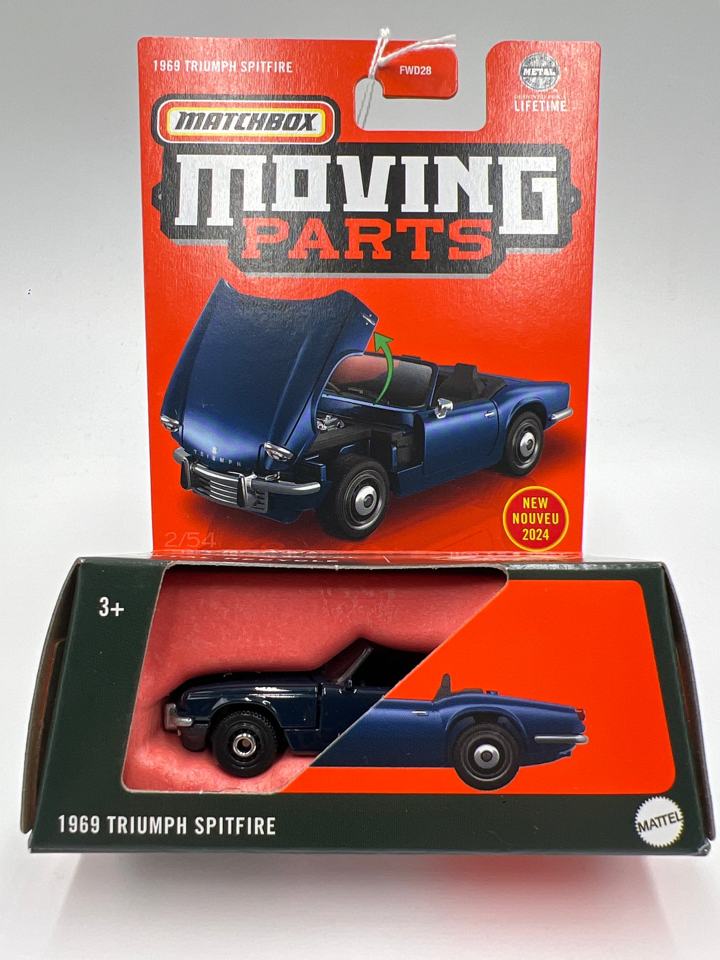 2024 Matchbox Moving Parts #2 1969 Triumph Spitfire Blue 170F