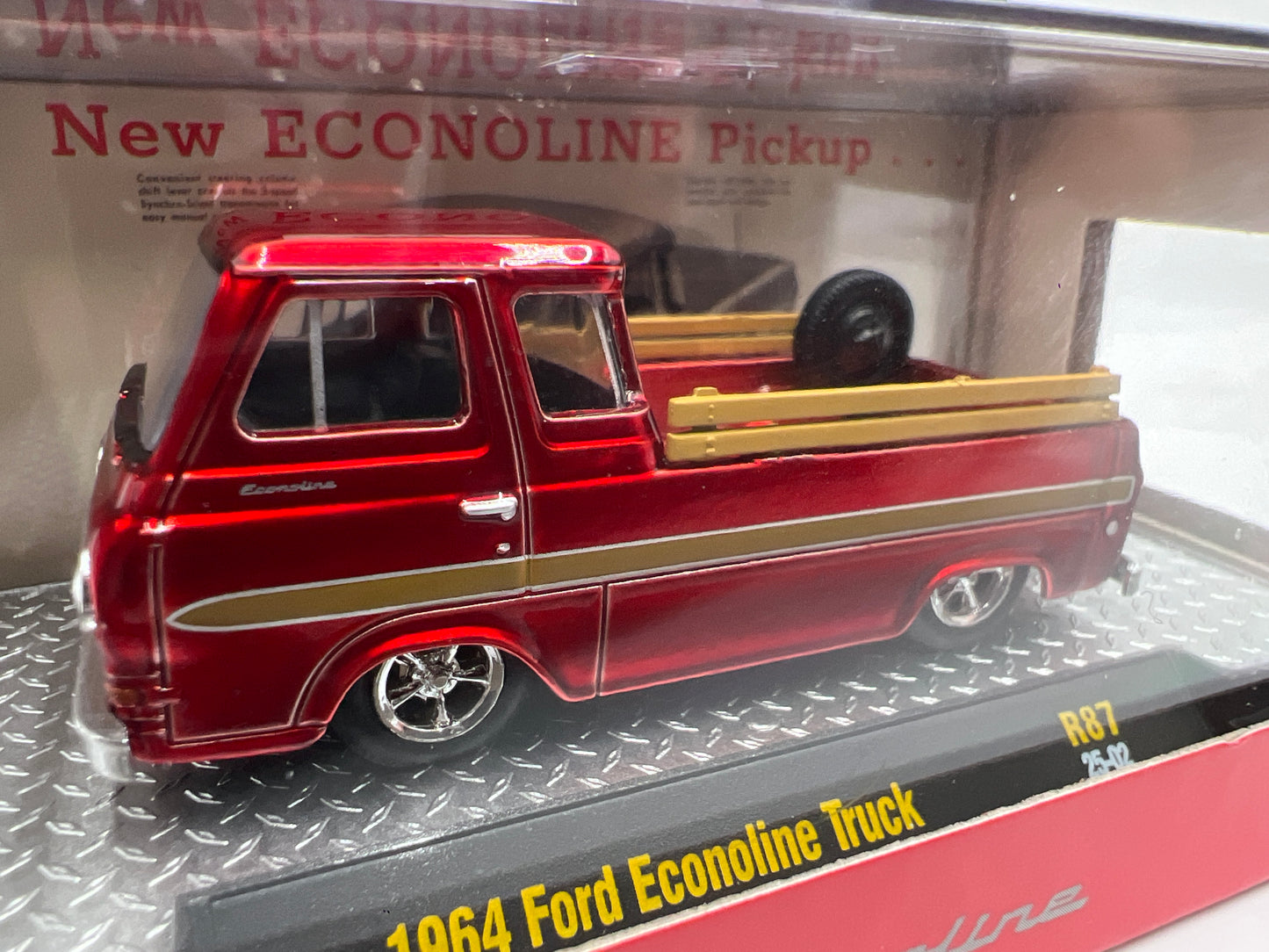 2025 M2 Machines Detroit Muscle 1964 Ford Econoline Truck Red R87