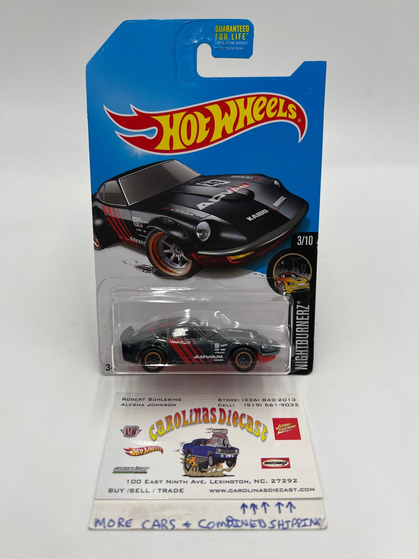2017 Hot Wheels Super Treasure Hunt Nissan Fairlady Z Black Advan W/Protector