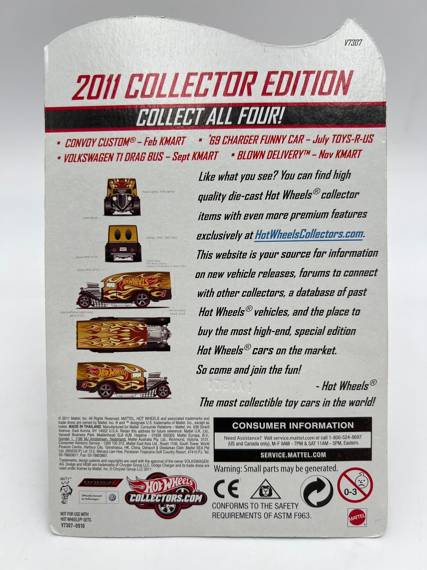 2011 Hot Wheels RLC Mail In #4 Blown Delivery Gold W/Protector