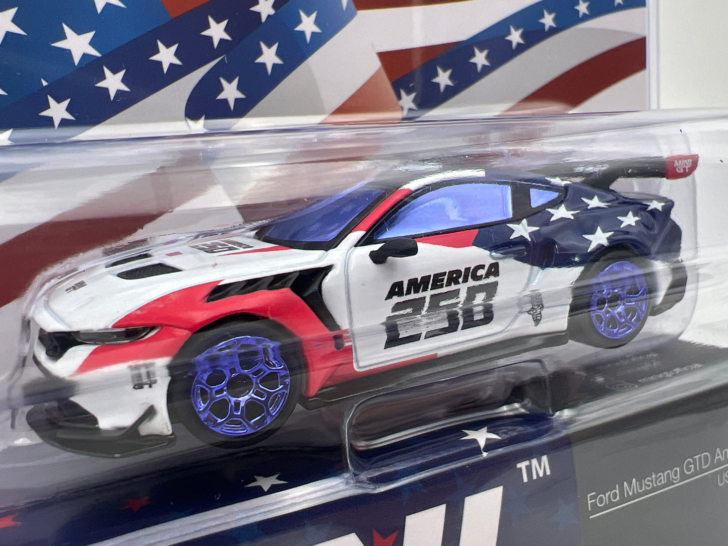 Mini GT #1301 USA Exclusive CHASE Ford Mustang GTD America 250