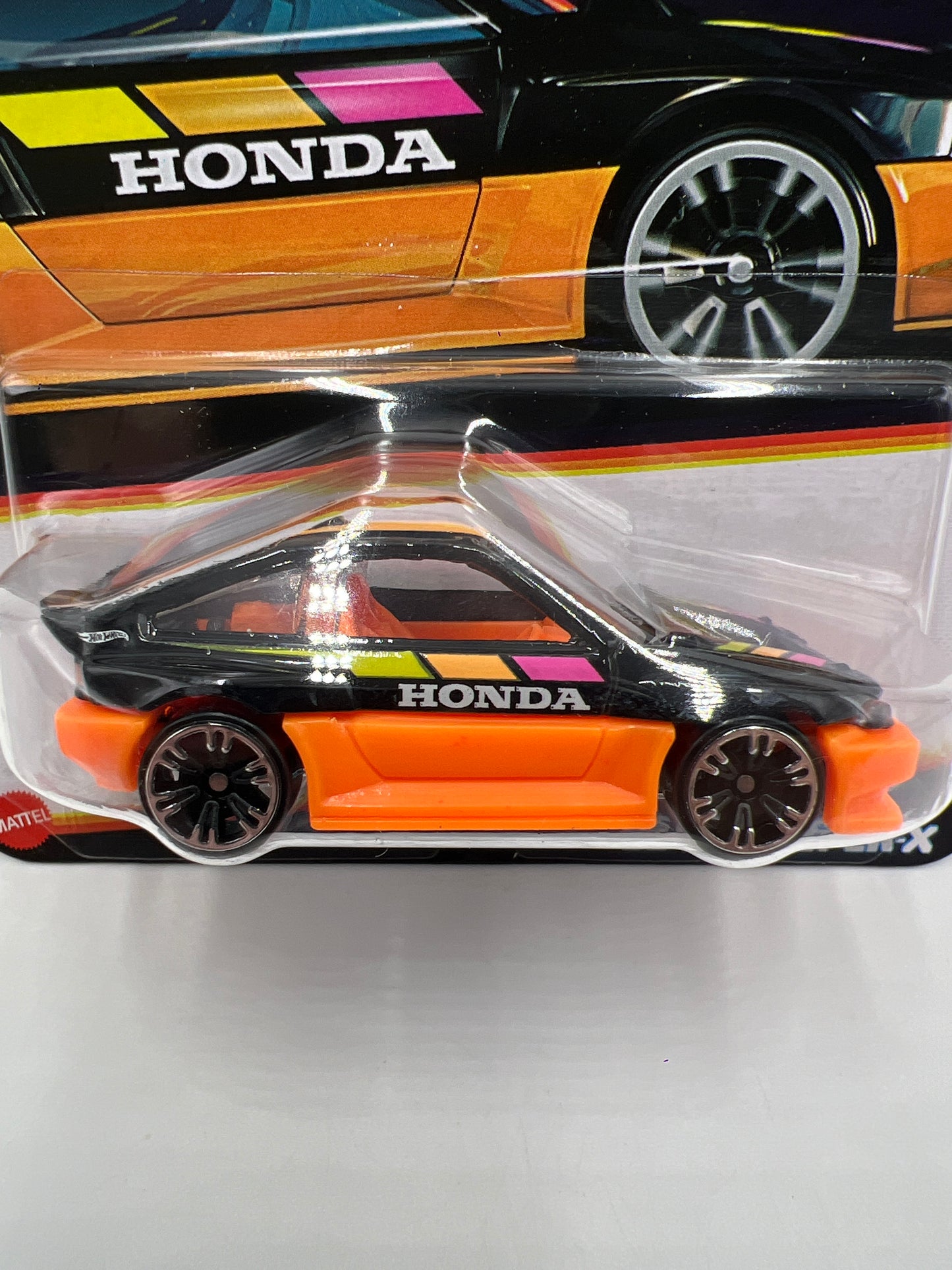 2026 Hot Wheels Neon Speeders #7 CHASE 85 Honda CR-X Black/Orange 158C