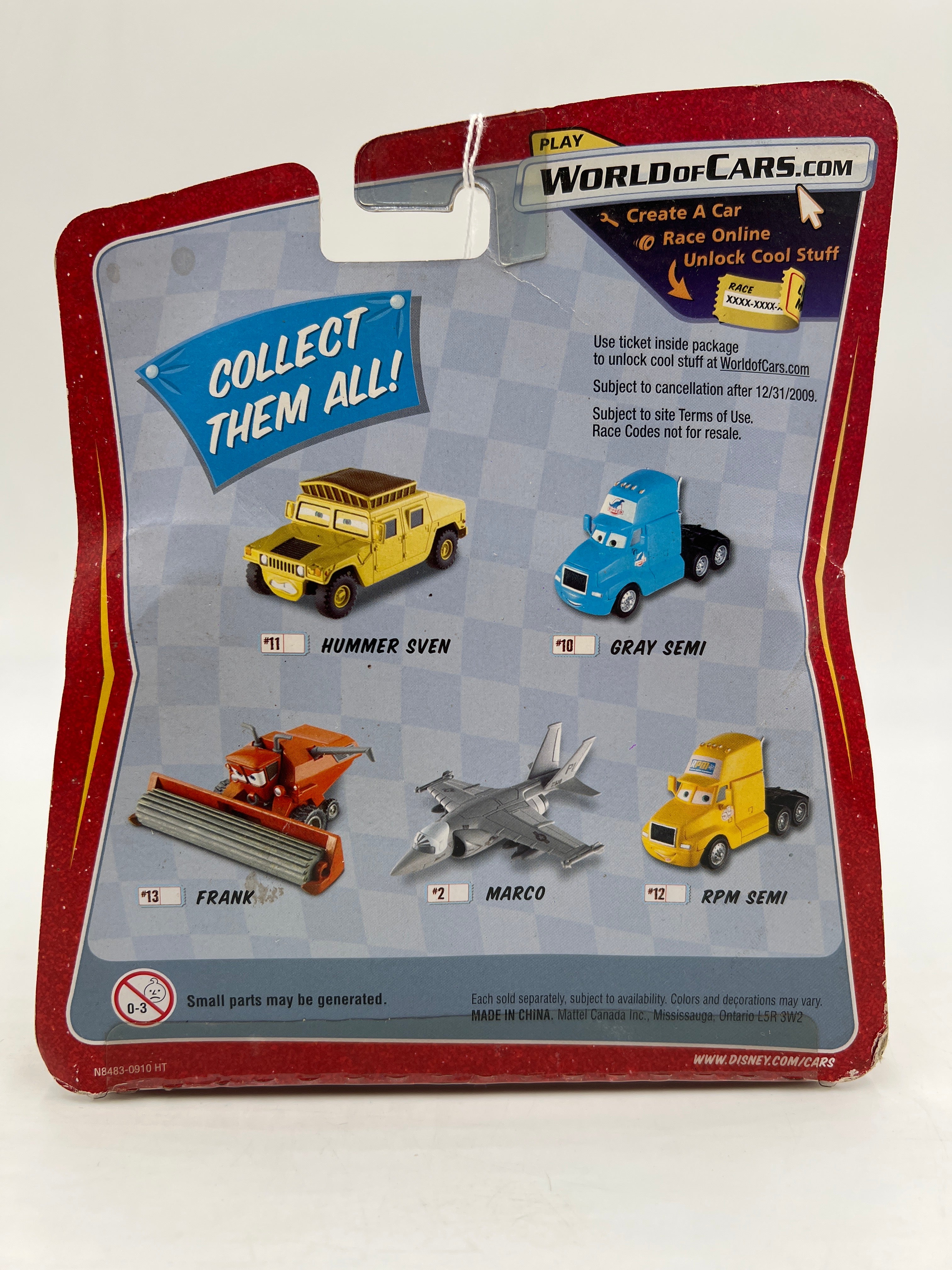 Disney Pixar The World Of Cars Race O Rama #11 Mega Size Hummer