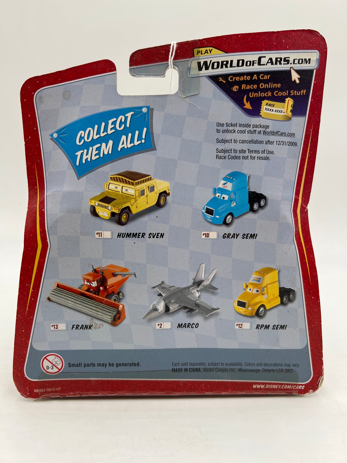 Disney Pixar The World Of Cars Race O Rama #11 Mega Size Hummer Sven
