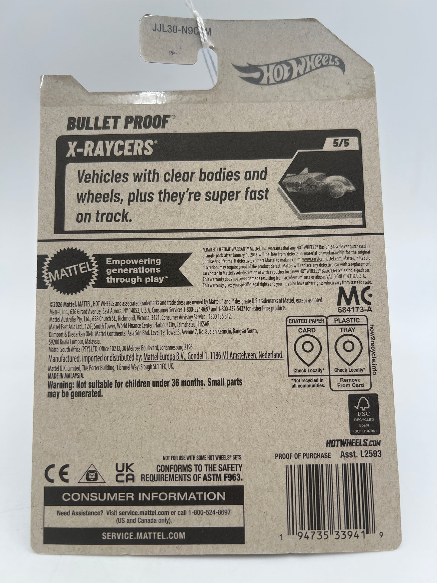 2026 Hot Wheels M Case #132 Bullet Proof Black
