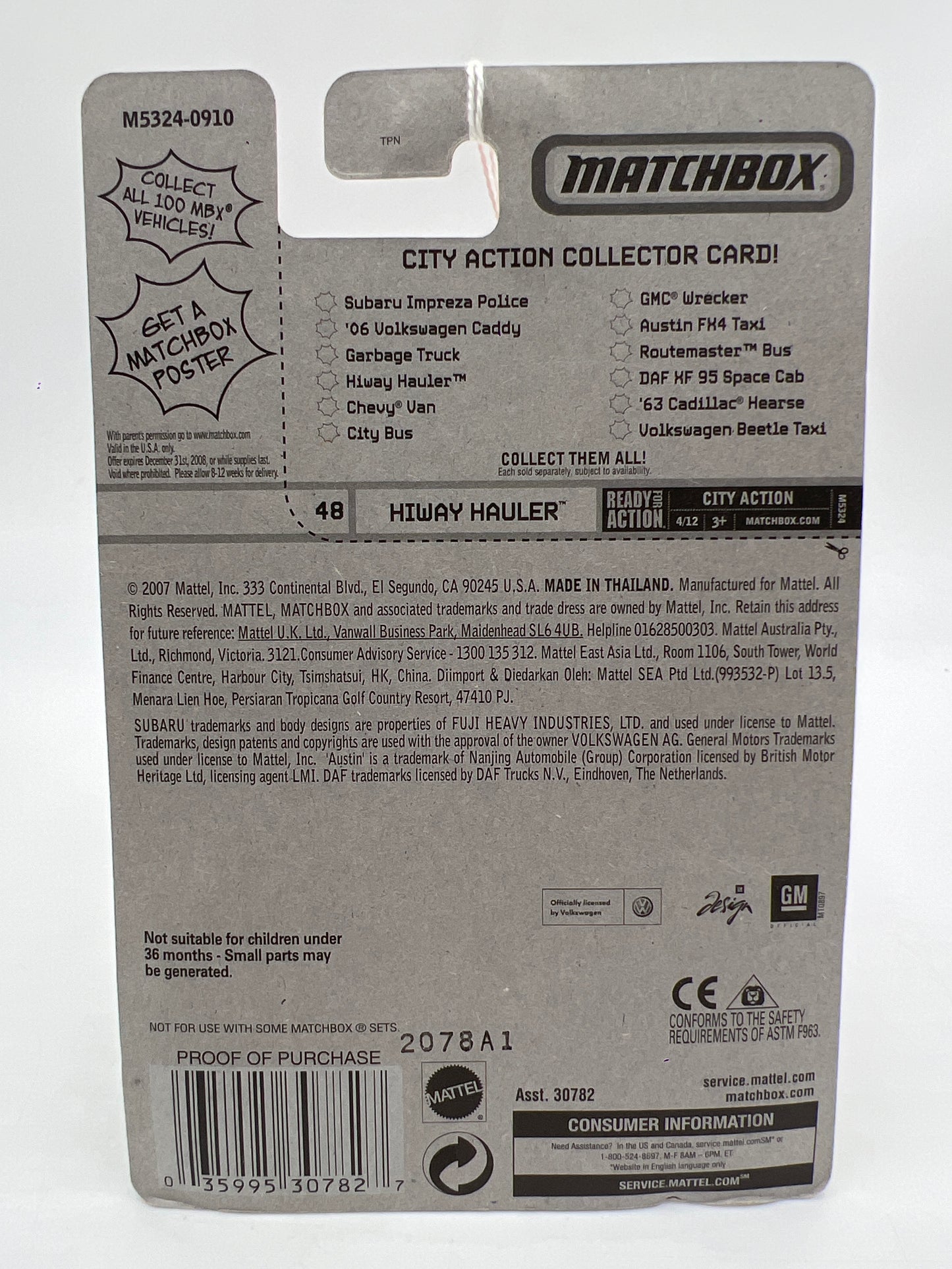 Matchbox City Action #48 Hiway Hauler Yellow 217E