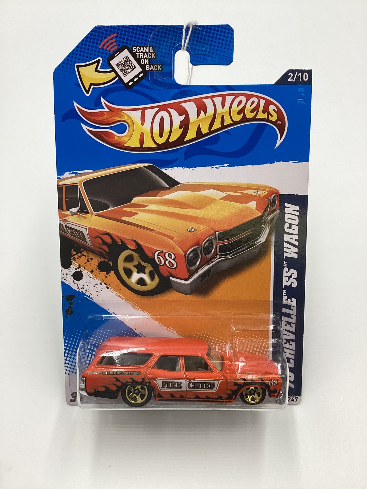 2012 Hot Wheels #132 70 Chevelle SS Wagon Orange